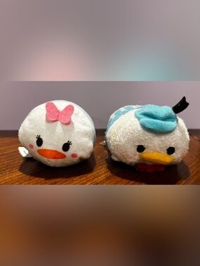 Disney Tsum Tsum Mini Plush Donald Duck w/ Soccer Ball & Daisy Duck Collectible